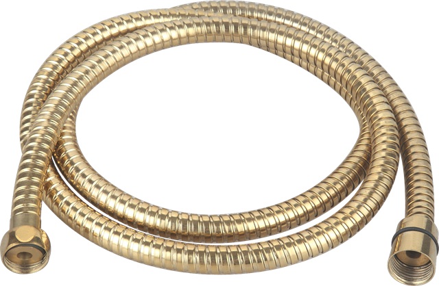 BY1-007          ∮13.8mm. 1.50MGolden stainless steel shower hose. PVC tube (chrome plating)